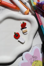 Apple & Latte Dangle Earrings